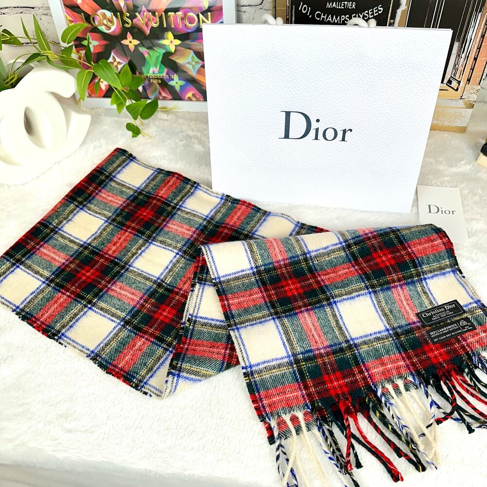 Christian Dior Monsieur Scarf 100% Lambswool. NICE! GREAT GIFT ITEM! - Picture 3 of 6